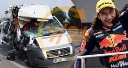 Feci kazada milli motosikletçi yaralandı
