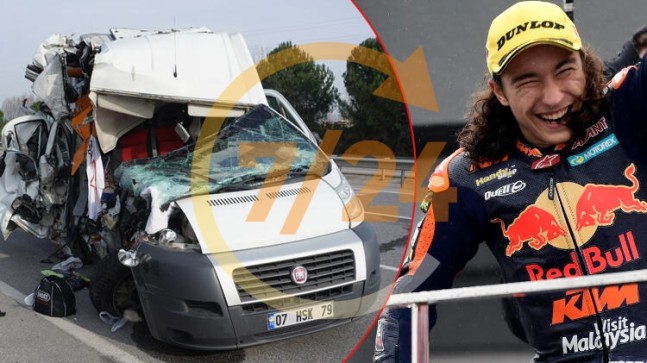 Feci kazada milli motosikletçi yaralandı