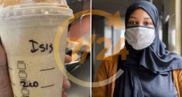 ABD’de İslamofobik saldırı… Müslüman kadının aldığı kahvenin kabına terör örgütünün adı yazıldı!