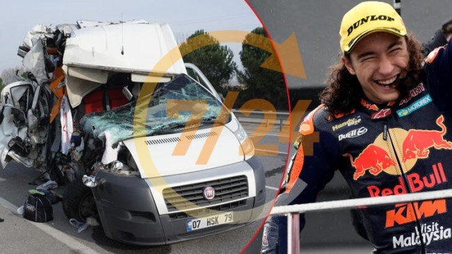 Feci kazada milli motosikletçi yaralandı