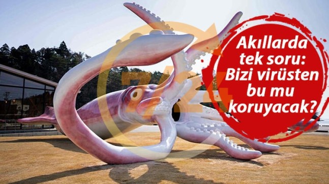 Japonya’da heykel krizi: Kovid yardımını mürekkep balığına harcadılar!