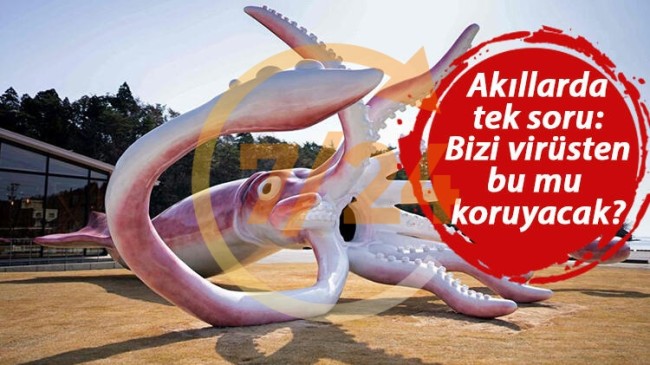 Japonya’da heykel krizi: Kovid yardımını mürekkep balığına harcadılar!