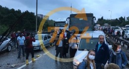 TEM’de zincirleme trafik kazası! Ortalık savaş alanına döndü