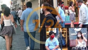 Taksim'de genç kızın zor anları! Adım adım takip etti, işte o anlar...