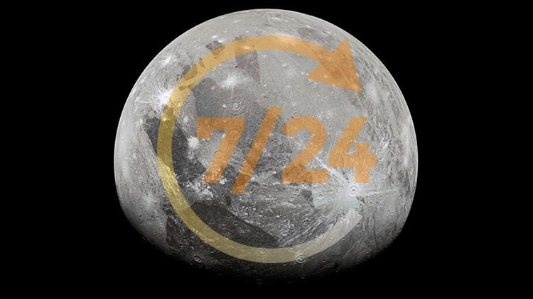 Jüpiter'in en büyük uydusu Ganymede'de su buharı bulundu