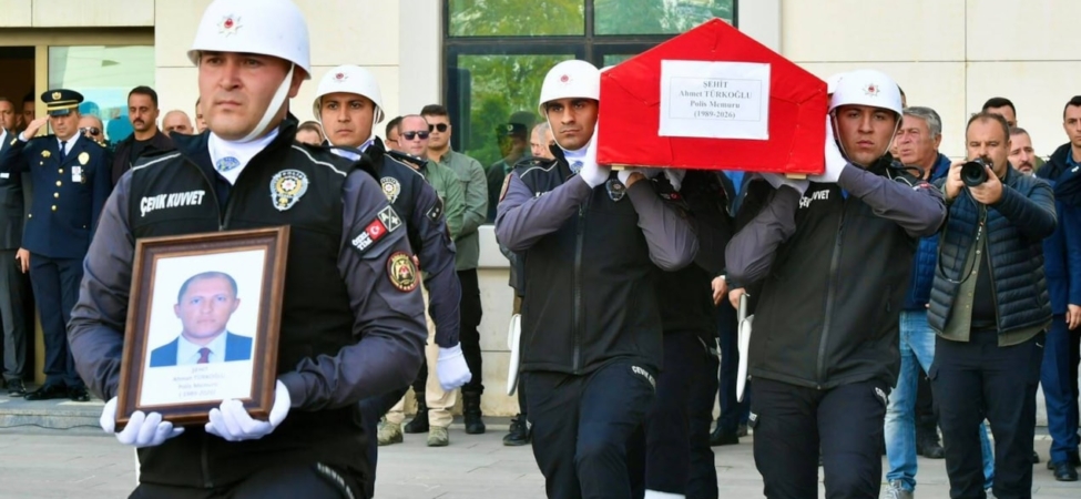 Ankara'da Görevi Başında Şehit Olan Polis Memuru Ahmet Türkoğlu Törenle Uğurlandı