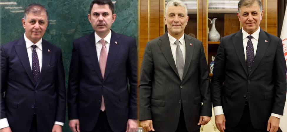 İzmir Büyükşehir Belediye Başkanı Cemil Tugay Ankara'da İki Bakanı Ziyaret Etti